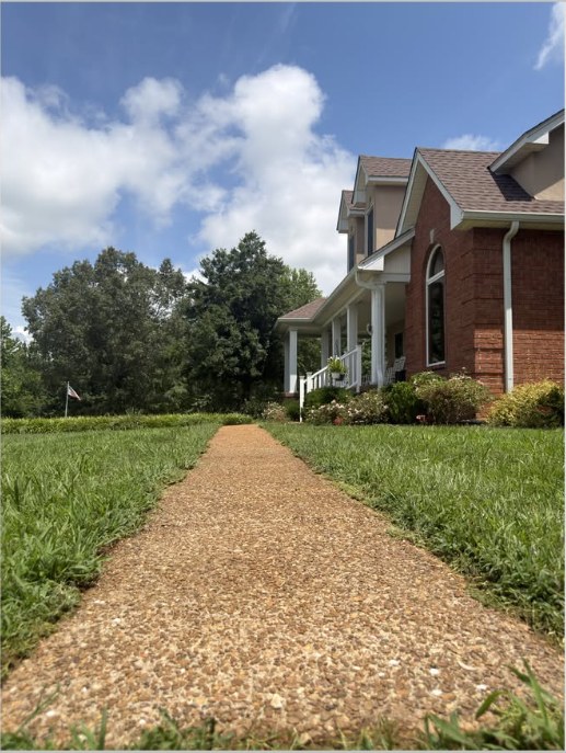 Walkway after cleaning