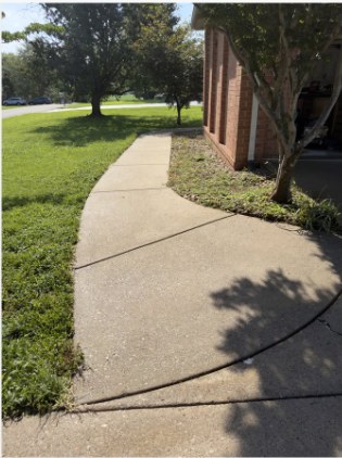 Concrete Sidewalk after cleaning
