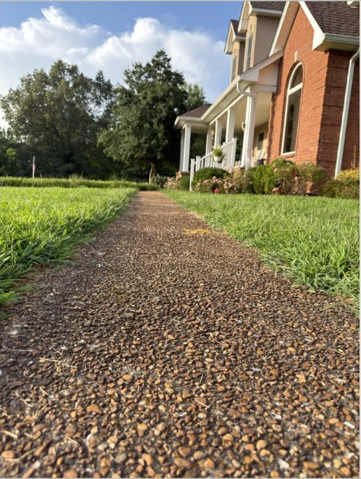 Walkway before cleaning