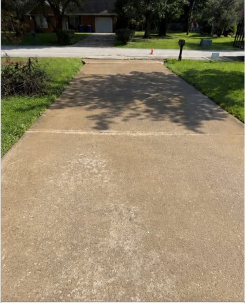 Concrete Driveway before cleaning